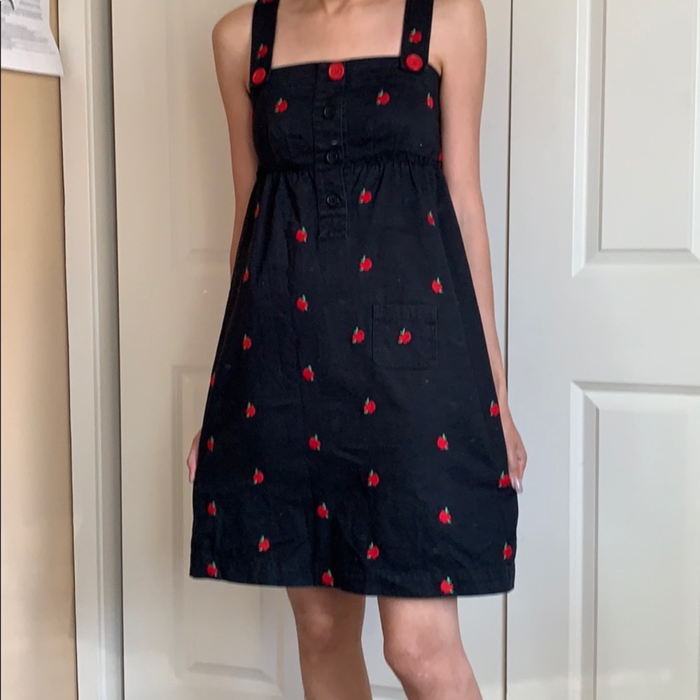 Sonia by Sonia Rykiel red apple cotton dress xs